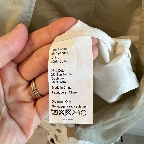 Derek Lam Collective Khaki Lace Sleeveless V Neck Mini Dress Size‎ 50 - Picture 6 of 7